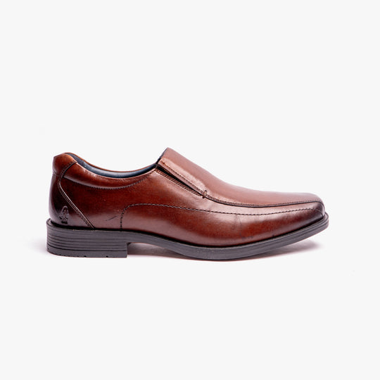 Hush Puppies BRODY Mens Slip-On Shoes Chocolate