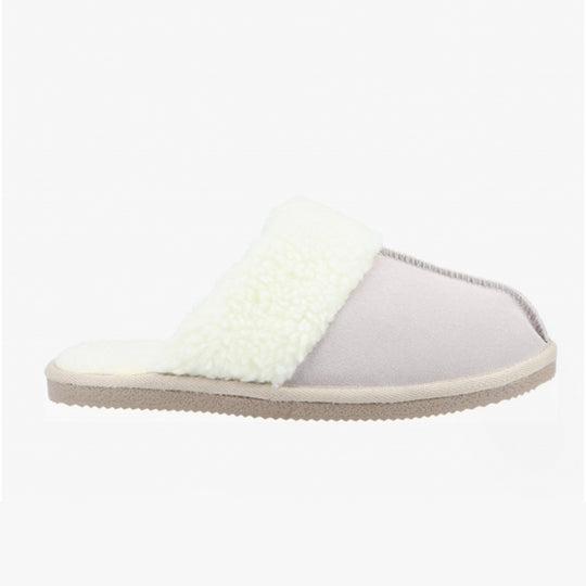 Hush Puppies ARIANNA Womens Suede Mule Slippers Beige