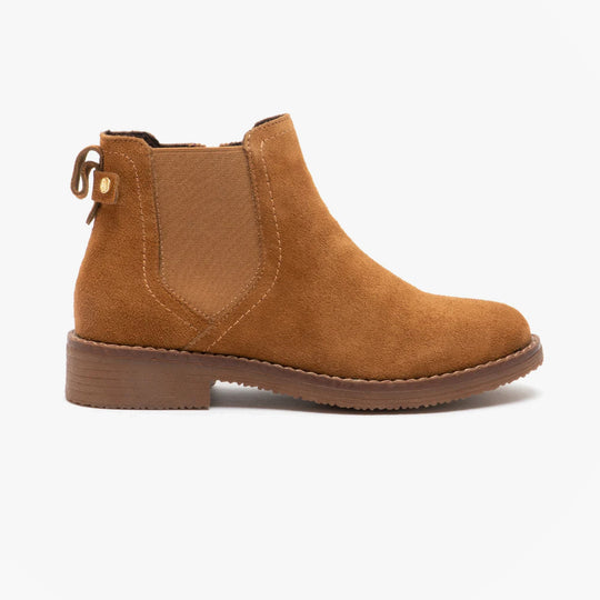 Hush Puppies MADDY Womens Suede Ankle Boot Tan