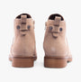Hush Puppies MADDY Womens Boots Nude back view showing suede leather with zip closure and block heel.