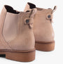 Hush Puppies MADDY Womens Boots Nude, rear view showcasing suede leather and block heel design.