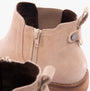 Hush Puppies MADDY Womens Boots Nude detail view showing zip closure and suede leather material.
