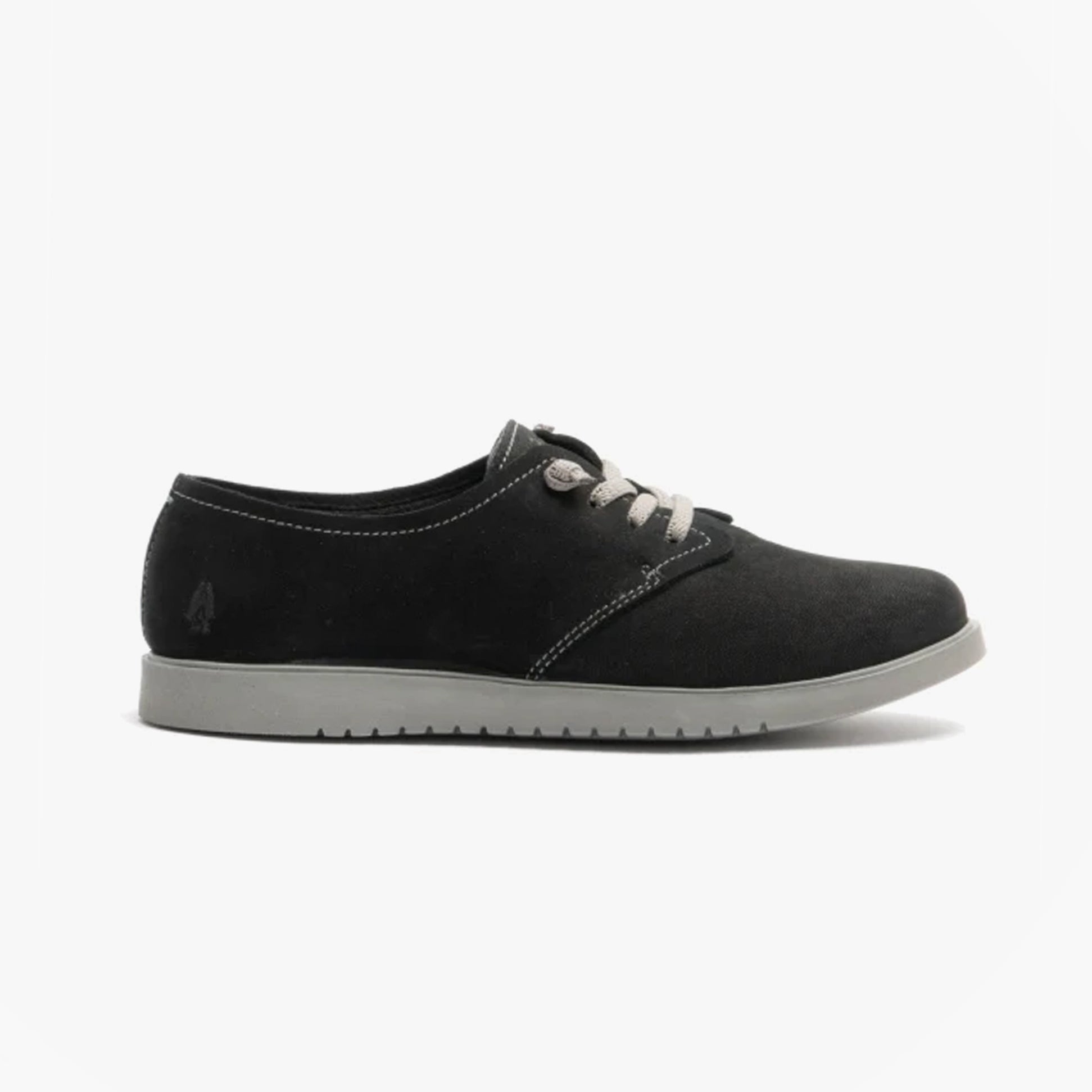 Hush Puppies EVERYDAY Womens Leather Casual Lace-up Shoes Black