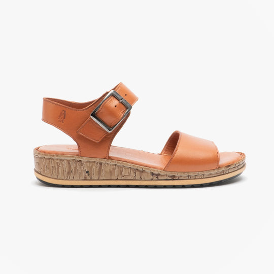 Hush Puppies ELLIE Womens Leather Sandals Tan