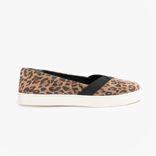 Hush Puppies TIFFANY Womens Suede Slip On Pumps Leopard