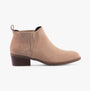 Hush Puppies ISOBEL Womens Boots Nude side view showing suede upper and block heel design.