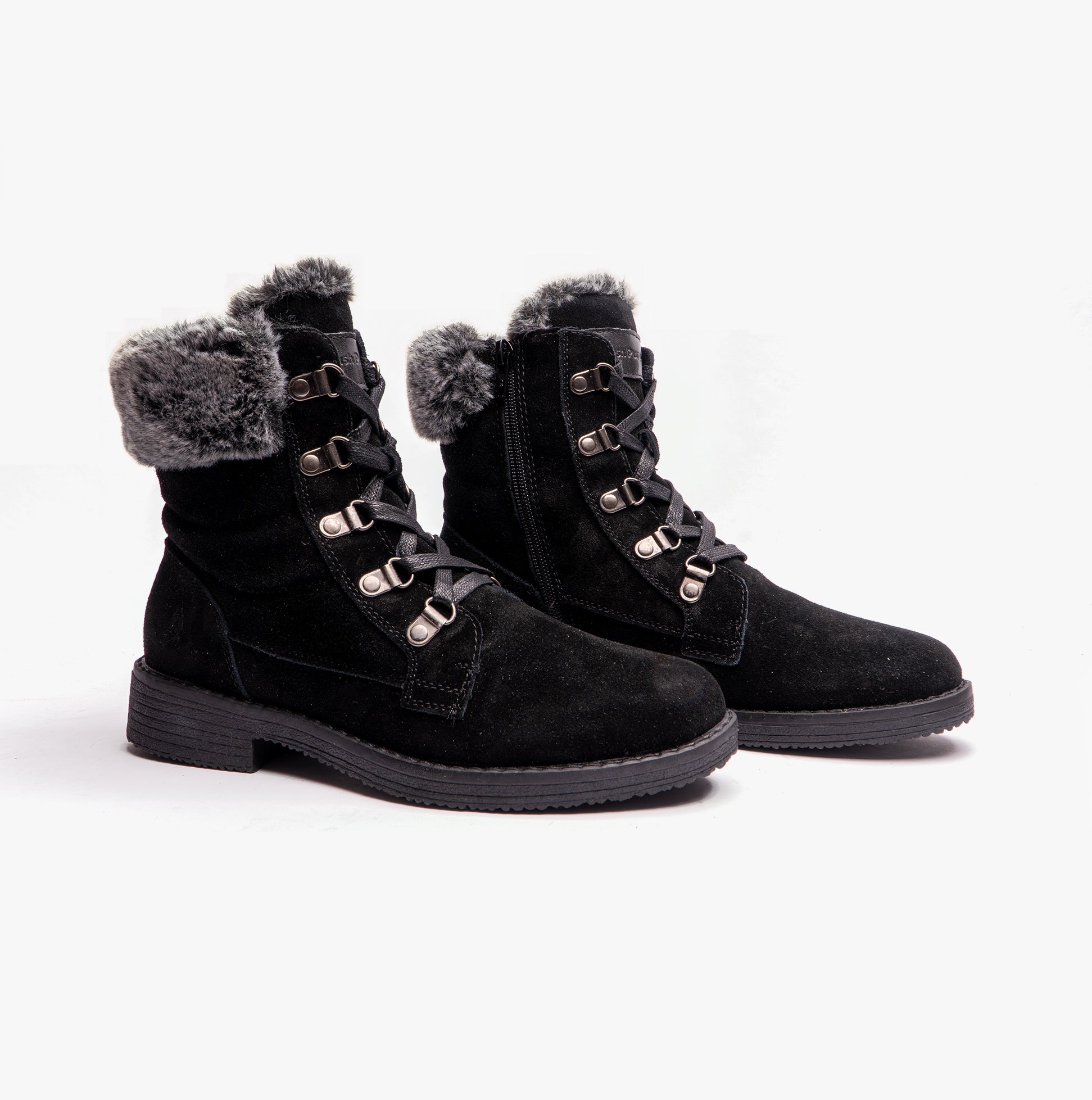 Hush Puppies FLORENCE Womens Leather Ankle Boots Black
