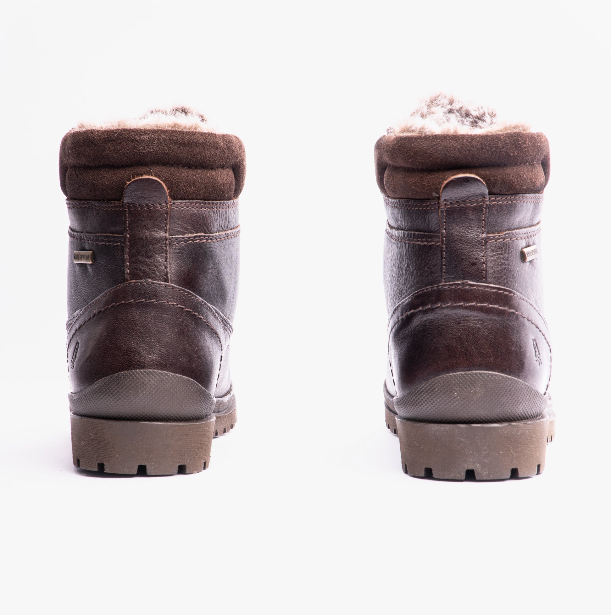 Hush Puppies ANNAY Womens Leather Ankle Boots Brown
