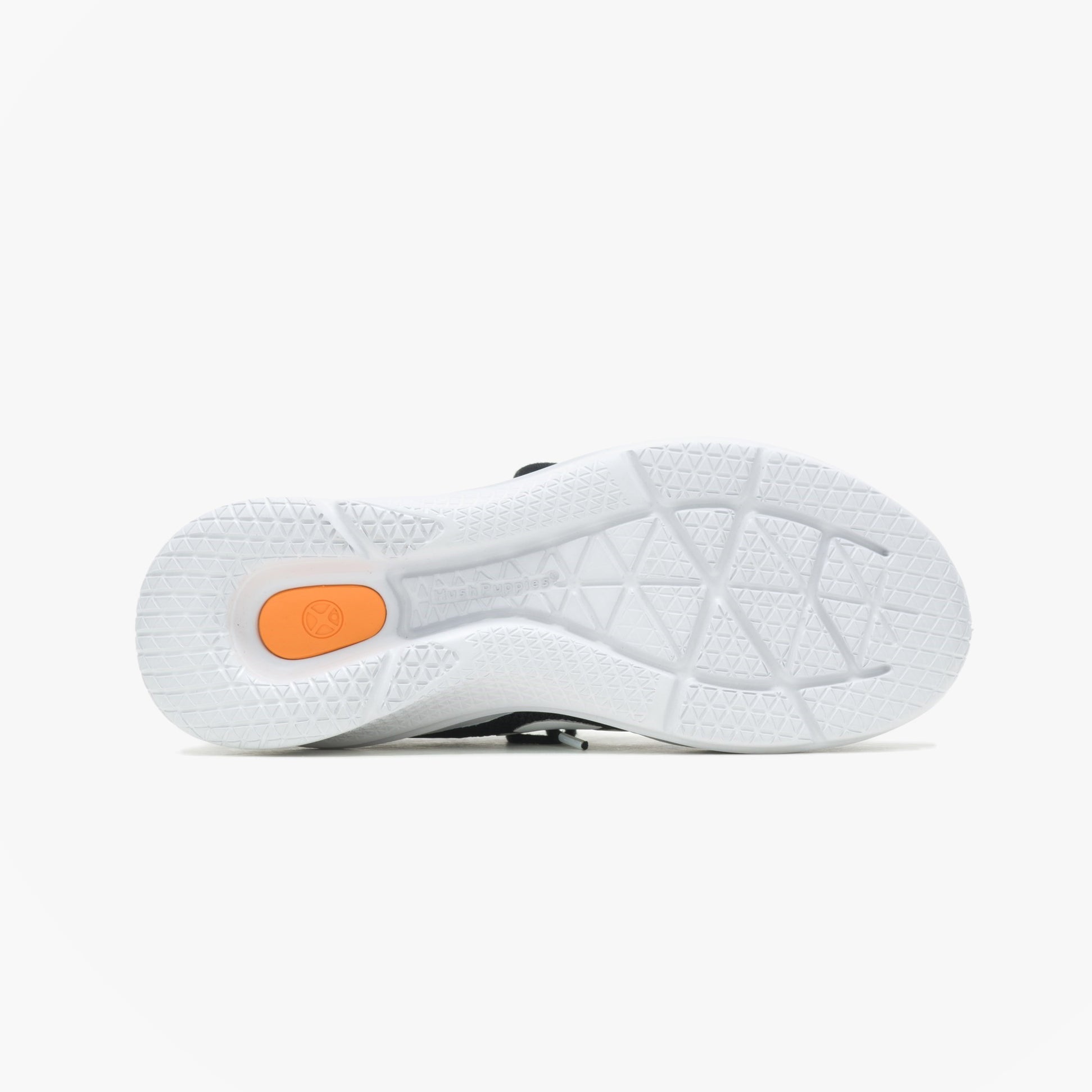 Hush Puppies 34074-58120 SPARK Womens Trainers Black bottom view showcasing the EVA sole design.