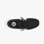 Hush Puppies 34074-58120 SPARK Womens Trainers Black top view showing black knit upper and white sole.