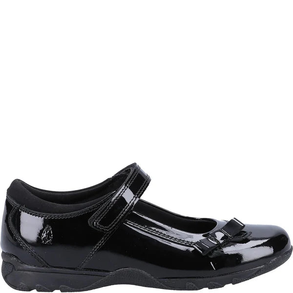 Hush Puppies CARRIE Girls Mary Jane School Shoes Black Patent