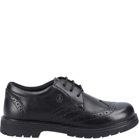 Hush Puppies SALLY 2 Girls Leather School Shoes Black