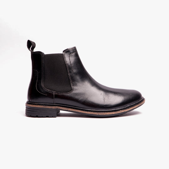 Hush Puppies JUSTIN Mens Chelsea Boots Black