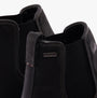 Hush Puppies PRESTON CHELSEA Mens Boots Black detail view showcasing leather upper and elastic side panels.
