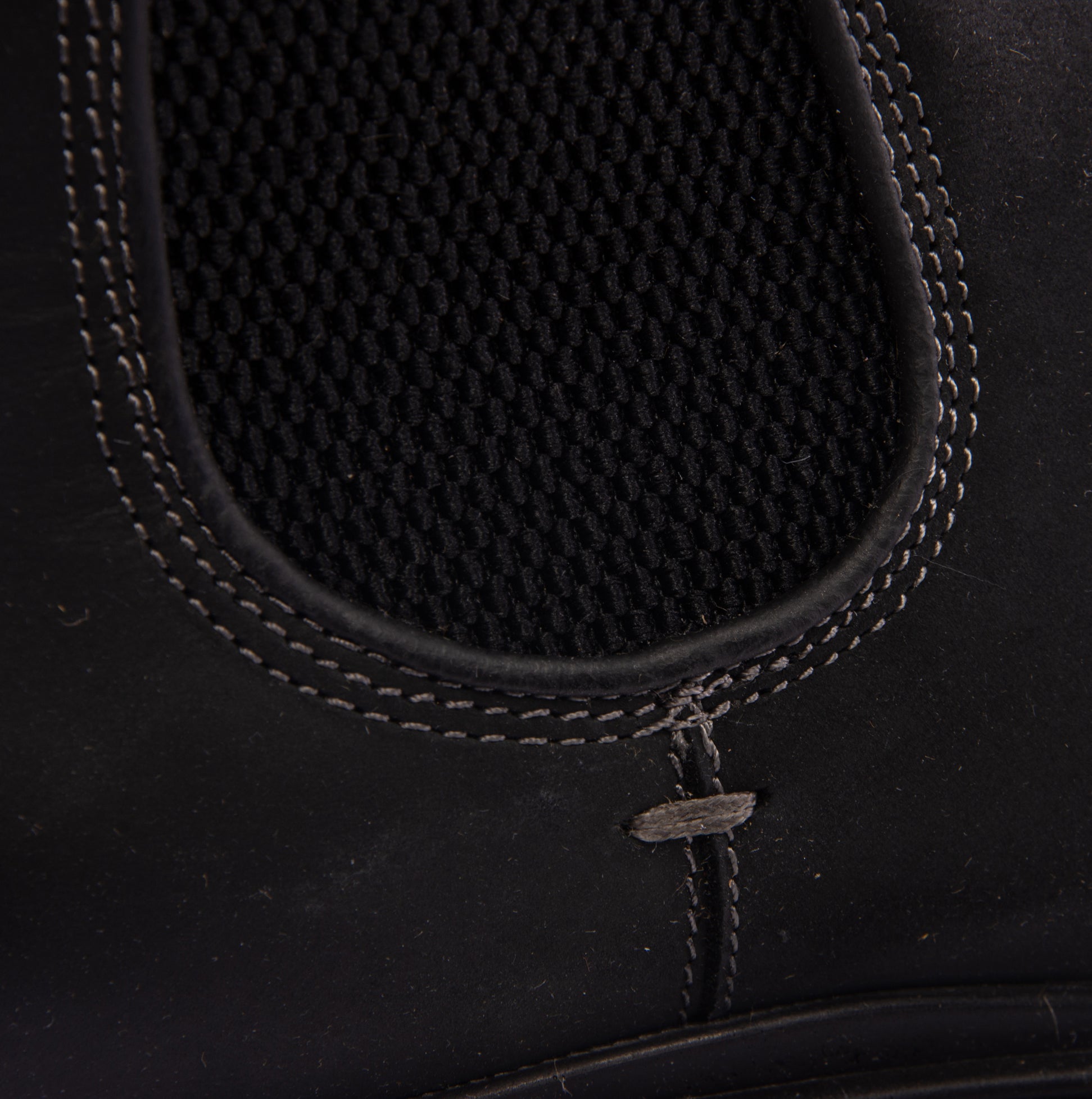 Detail view of Hush Puppies PRESTON CHELSEA Mens Boots Black showing breathable textile lining.