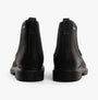 Hush Puppies PRESTON CHELSEA Mens Boots Black rear view showing leather upper and block heel design.