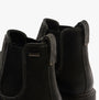Hush Puppies PRESTON CHELSEA Mens Boots Black detail view showing the back of the Chelsea boots with elastic panels.