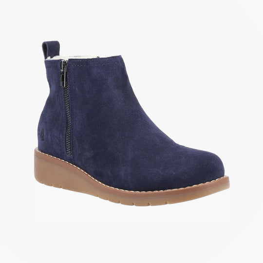 Hush Puppies LIBBY Womens Suede Boots Navy