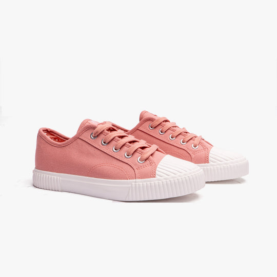 Hush Puppies BROOKE Womens Canvas Trainers Pink