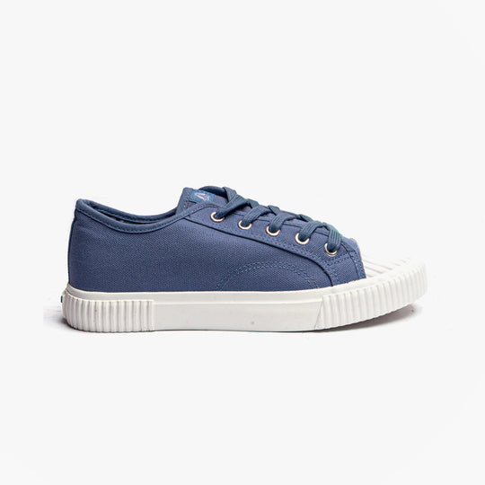 Hush Puppies BROOKE Womens Canvas Trainers Blue