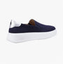 Hush Puppies CORINNE Womens Trainers Navy side view featuring slip-on design and platform sole.