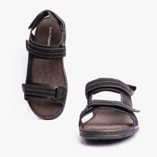 Hush Puppies NEVILLE QUARTER STRAP Mens Sandals Black