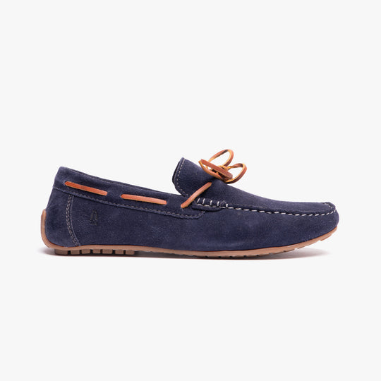 Hush Puppies REUBEN Mens Boat Shoes Navy
