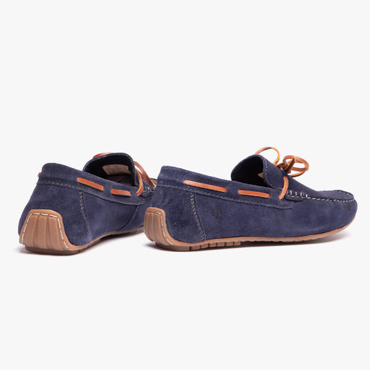 Hush Puppies REUBEN Mens Boat Shoes Navy