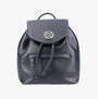 Hush Puppies MONA Womens Back Packs Black front view showing polyurethane material and adjustable strap.