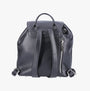 Hush Puppies MONA Womens Back Packs Black front view featuring adjustable straps and zipper detail.