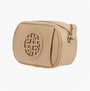 Hush Puppies AVELINE Womens Pale Yellow clutch bag side view with adjustable strap and embossed logo.