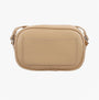 Hush Puppies AVELINE Womens Pale Yellow front view of clutch bag with adjustable long strap.
