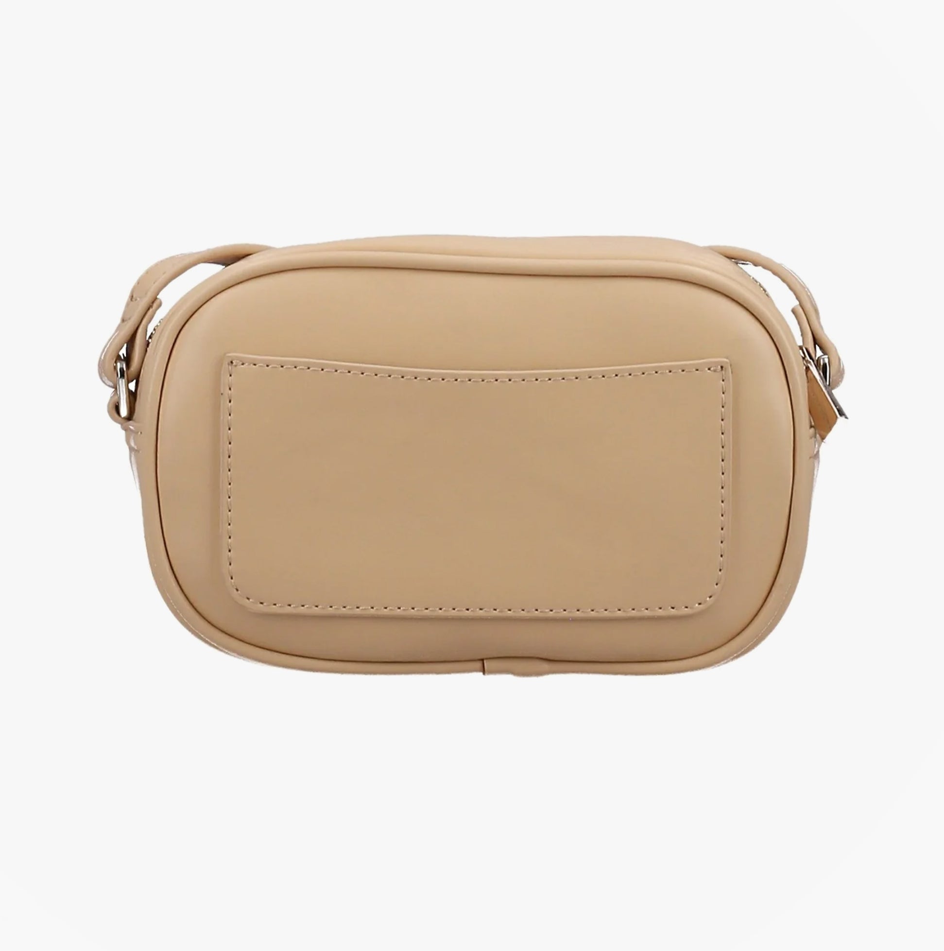 Hush Puppies AVELINE Womens Pale Yellow front view of clutch bag with adjustable long strap.