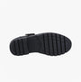 Hush Puppies FIONA Girls Leather School Shoes Black sole view with textured grip pattern and lightweight design