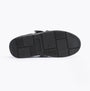 Hush Puppies RYAN Boys Leather School Shoes Black bottom view, detail of TPR sole with textured grip.