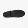 Hush Puppies JACOB SNR Boys Shoes Black bottom view showcasing durable sole and traction design.