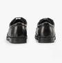 Hush Puppies JACOB SNR Boys Shoes Black back view showing leather upper and low top design.