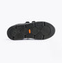 Hush Puppies LUCAS Boys Leather School Shoes Black sole view showing traction and durability features.