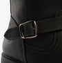 Hush Puppies WINNIE Womens Boots Black detail view showing the leather upper and buckle design.