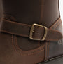 Hush Puppies WINNIE Womens Boots Brown detail view showcasing leather upper and buckle design.