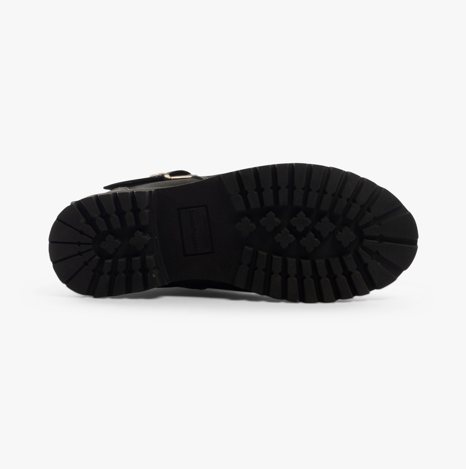 Hush Puppies WAKELY Womens Boots Black bottom view showing rugged sole design for traction and durability.