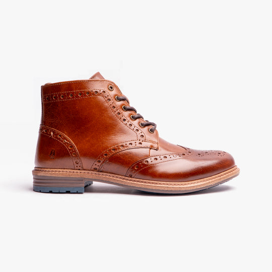 Hush Puppies JOSHUA BROGUE Mens Boots Tan