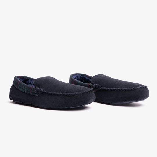 Hush Puppies ANDREAS Classic Mens Slippers Navy