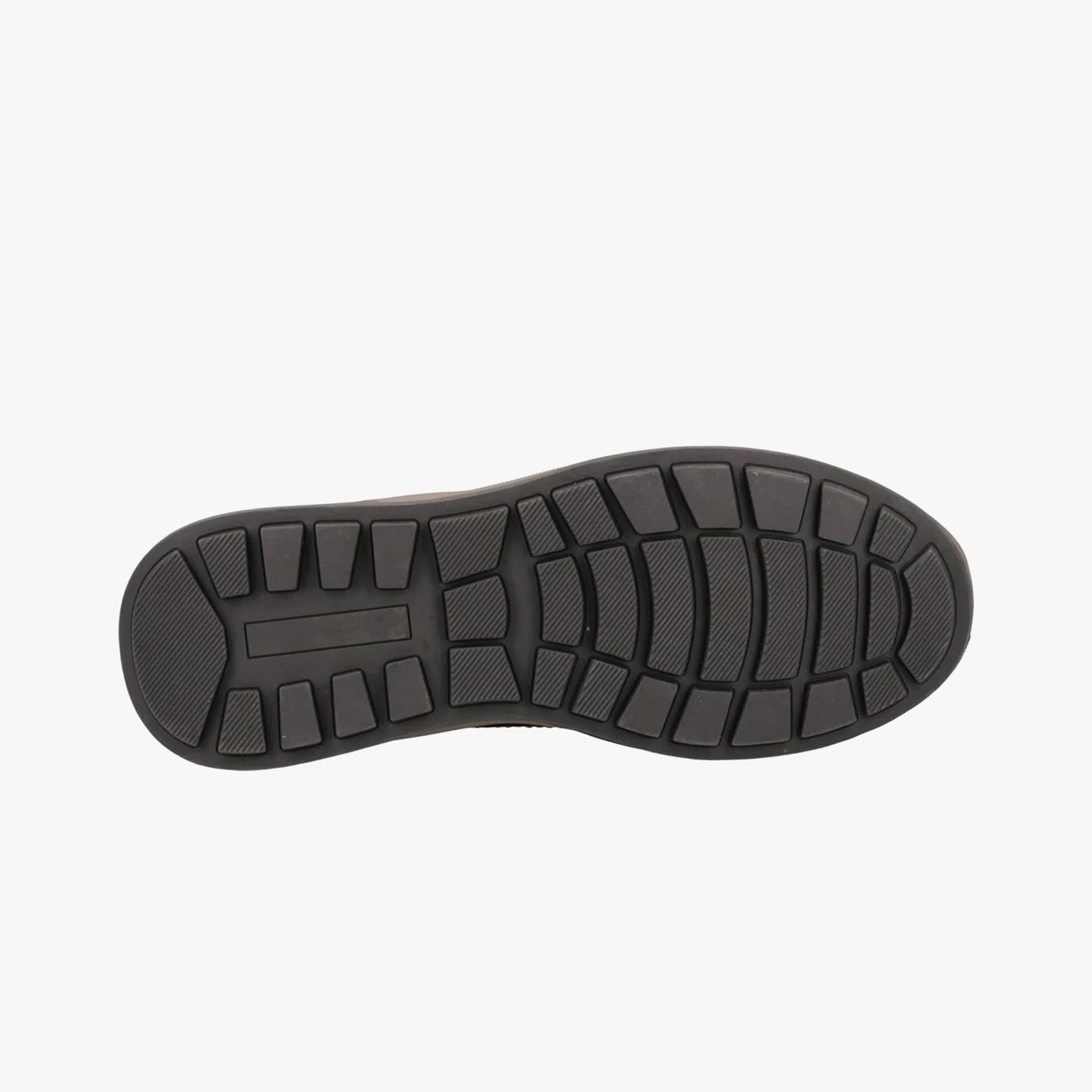 Hush Puppies ARTHUR Mens Shoes Brown sole view showing rubber material and traction design.