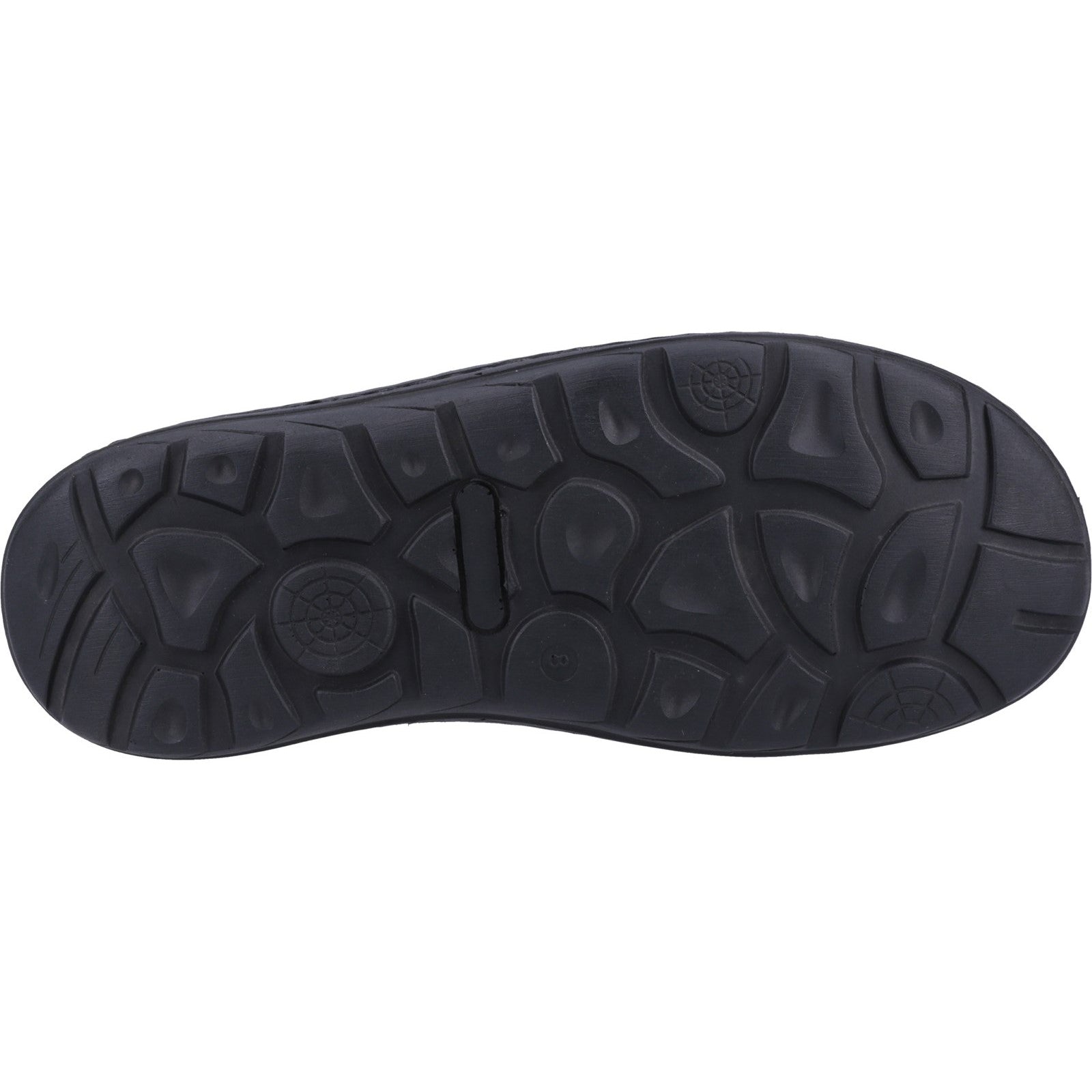Hush Puppies ARCHER Mens Sandals Tan sole view showcasing the textured polyurethane material.