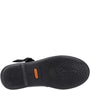 Hush Puppies BRITNEY PATENT Girls Shoes Black bottom view showcasing rubber sole and buckle detail