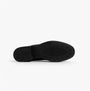 Hush Puppies ANASTASIA Girls Leather School Shoes Black bottom view showing rubber sole and detailed tread design.