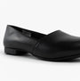 Hush Puppies LOLA Girls School Shoes Black side view showing leather upper and flat heel.