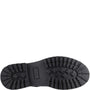 Hush Puppies AURORA Girls Leather School Shoes Black bottom view showing TPR sole with traction detail.