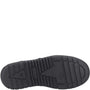 Hush Puppies STEVEN SENIOR Boys Shoes Black bottom view showcasing rubber sole design and traction features.